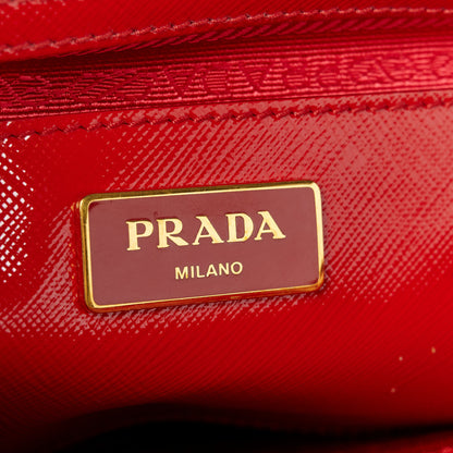 Prada Saffiano Vernice Medium Promenade Tote Rosso 6 of 12