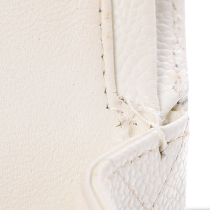 Chanel Caviar Quilted Medium Double Flap White 14 of 15