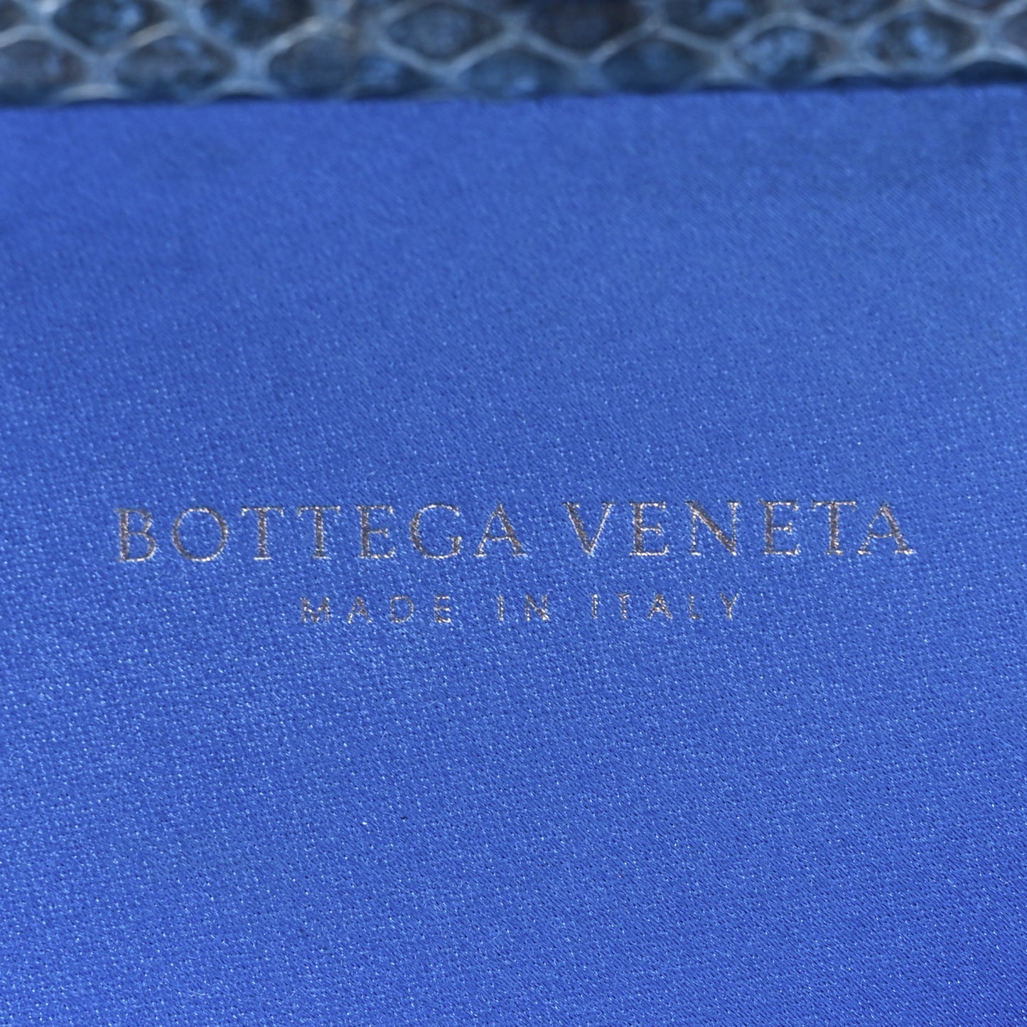 Satin Intreccio Impero Ayers Knot Clutch Blue