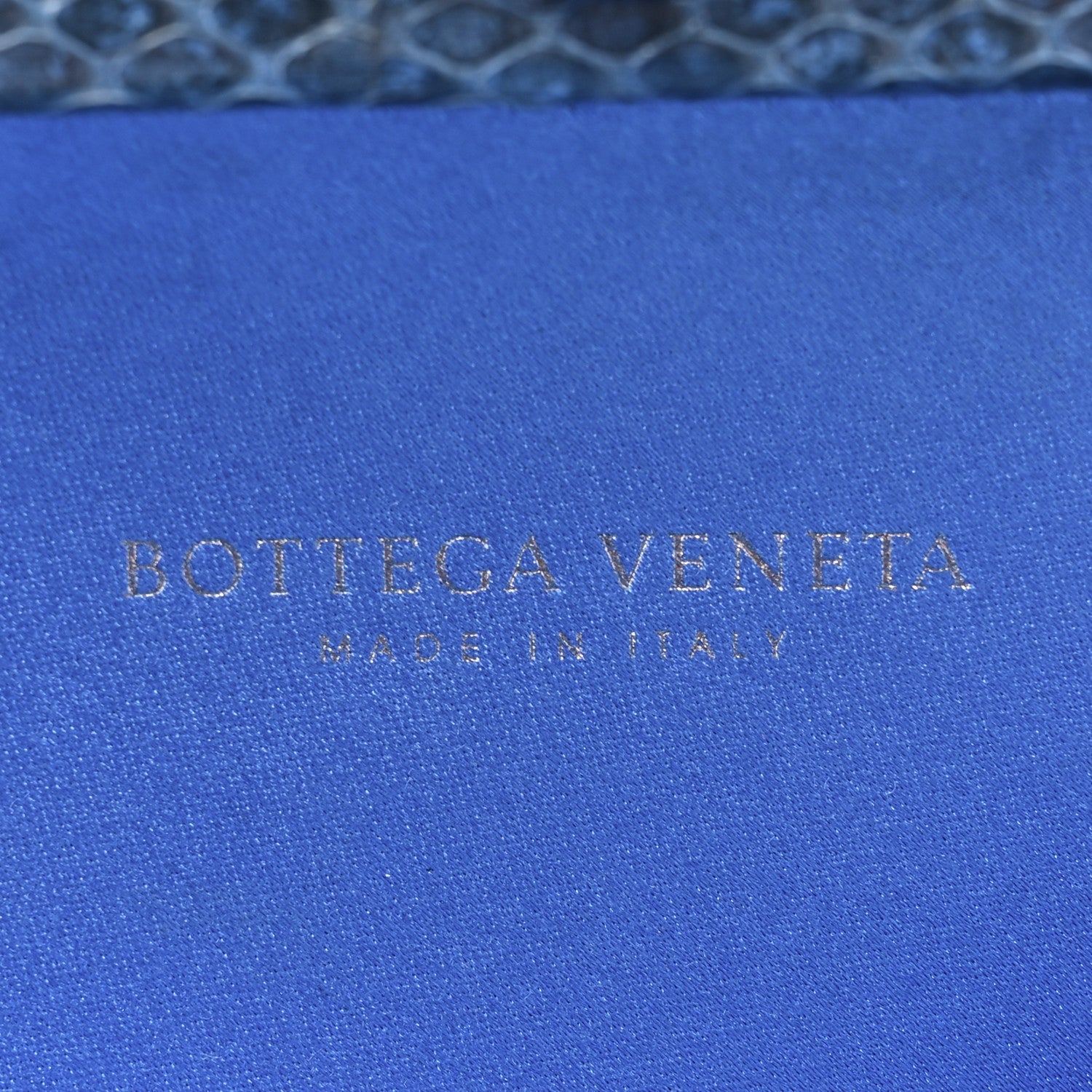 Bottega Veneta Satin Intreccio Impero Ayers Knot Clutch Blue 6 of 11