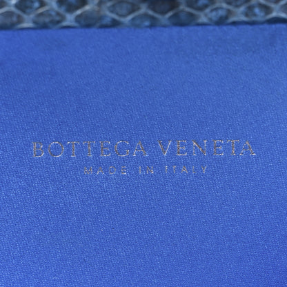 Bottega Veneta Satin Intreccio Impero Ayers Knot Clutch Blue 6 of 11