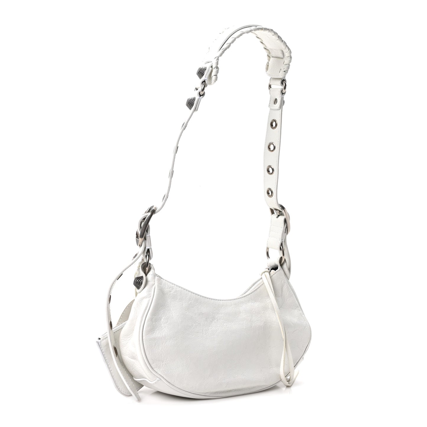 Agneau Arena Le Cagole Shoulder Bag XS Optic White