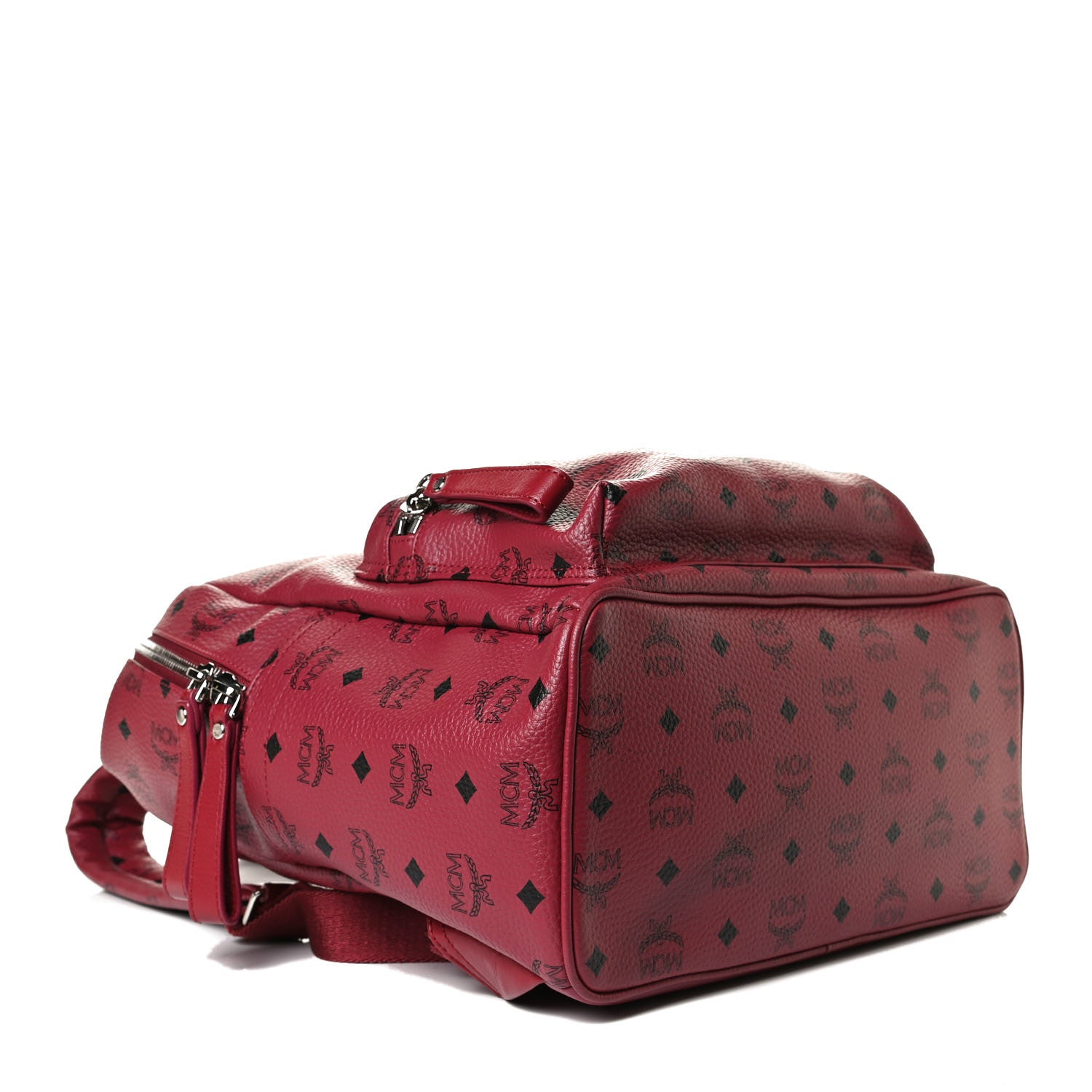 MCM Visetos Large Stark Backpack Scooter Red 3 of 12