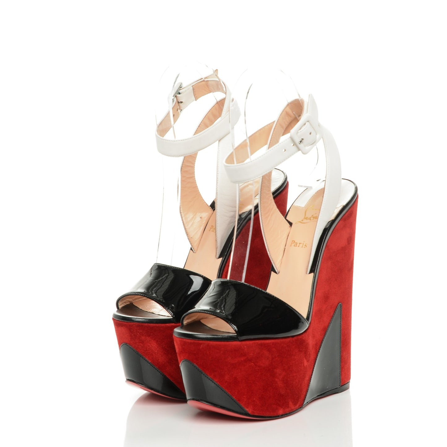 Patent Tromploia 160 Wedge Sandals 35 Rougissime