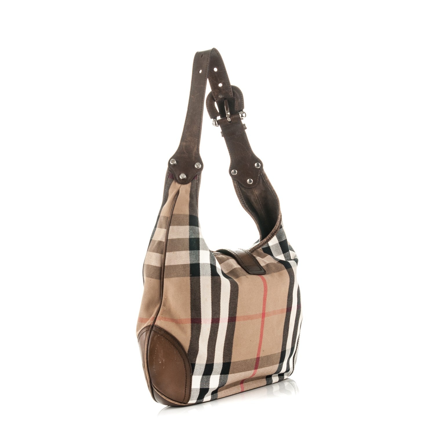 Burberry House Check Brooke Hobo Brown 3 of 8