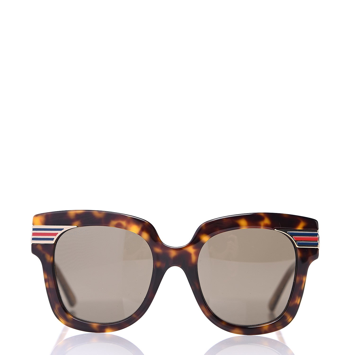 Gucci Acetate Square Frame Web GG0281SA Sunglasses Havana 3 of 6