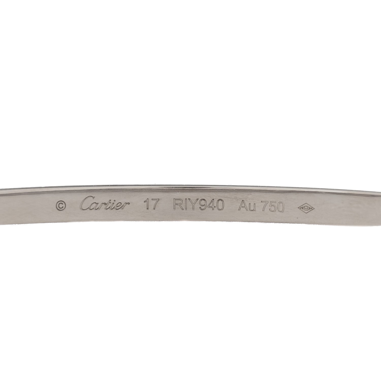 Cartier 18K White Gold Small LOVE Bracelet 17 3 of 5