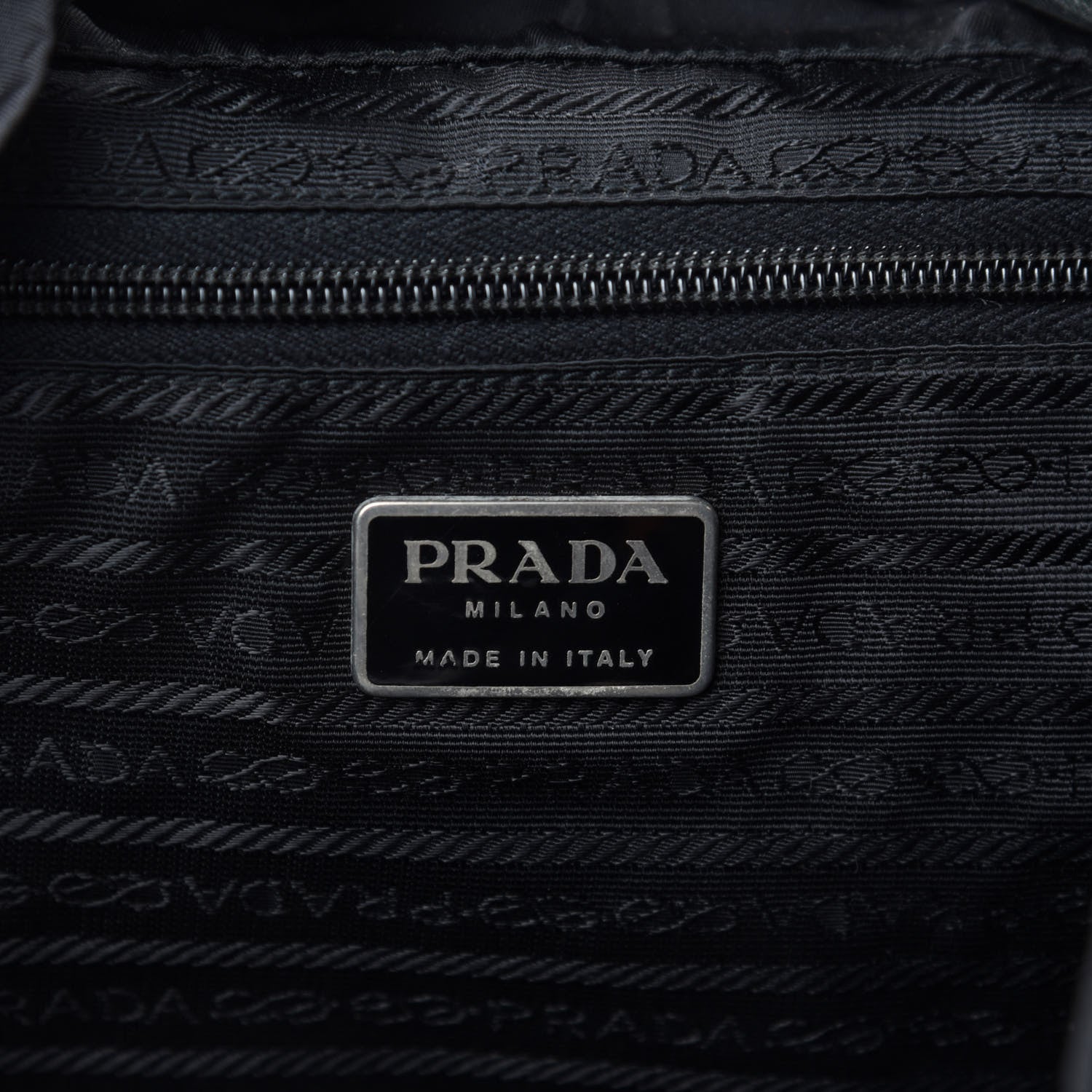 Prada Nylon Vela Medium Cinch Backpack Black 7 of 9