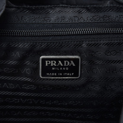Prada Nylon Vela Medium Cinch Backpack Black 7 of 9