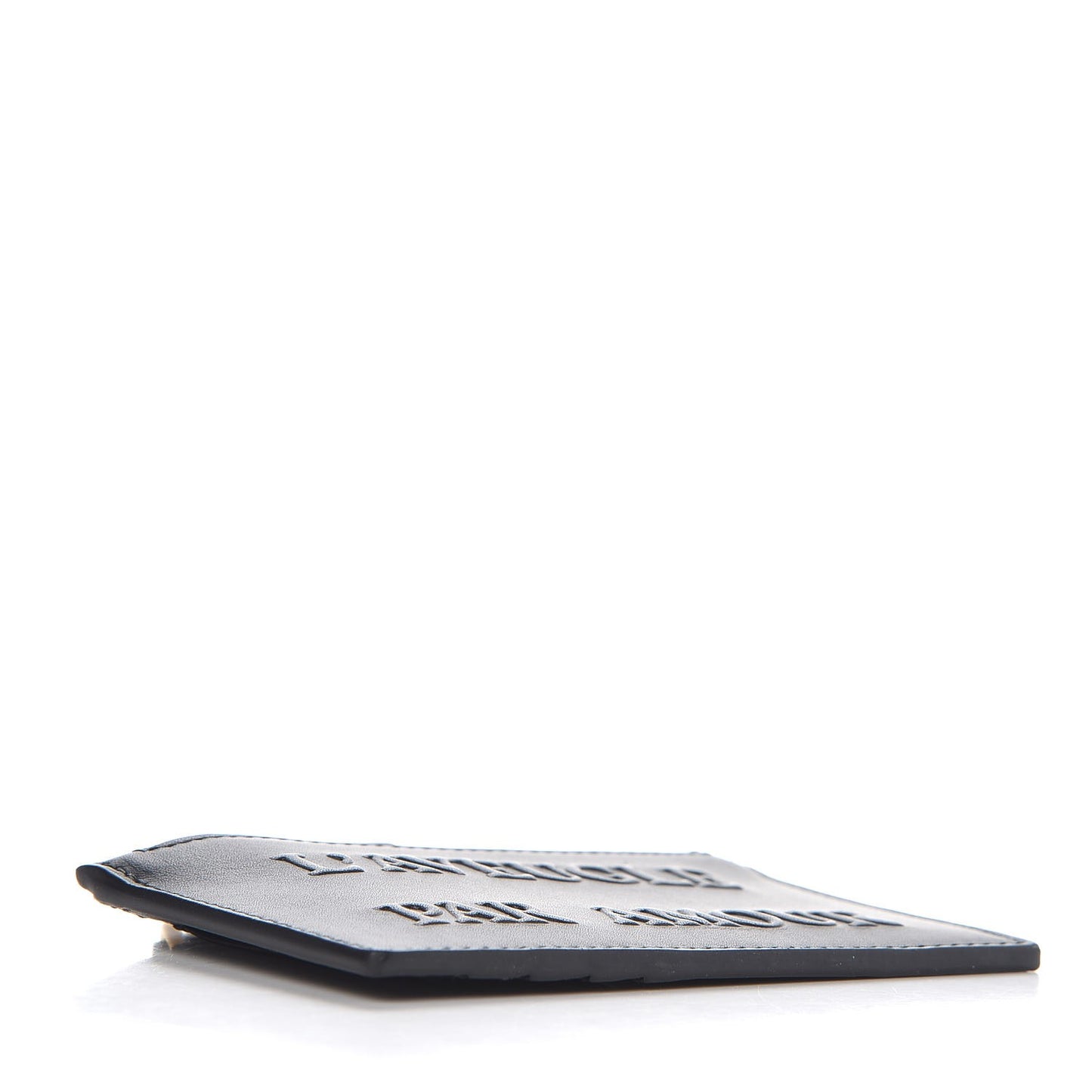 Calfskin L'Aveugle Par Amour Embossed Coin Case Card Holder Black