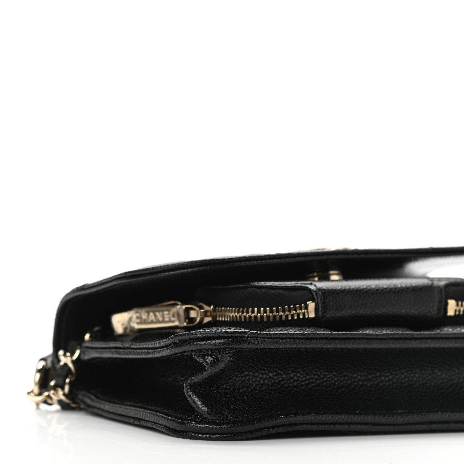 Chanel Caviar Quilted Business Affinity Clutch With Chain Black 10 of 12