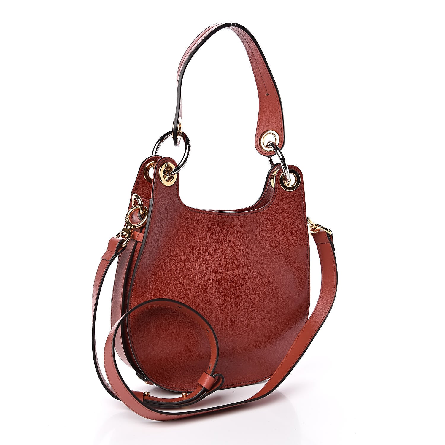 Chloe Calfskin Medium Tess Hobo Sienna Red 3 of 9