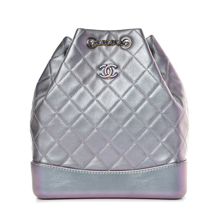 Chanel Iridescent Lambskin Calfskin Quilted Gabrielle Backpack Light Purple 1 of 8