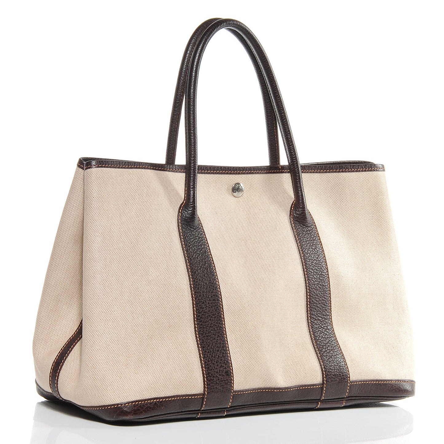 Toile Leather Garden Party MM Tote Ebene