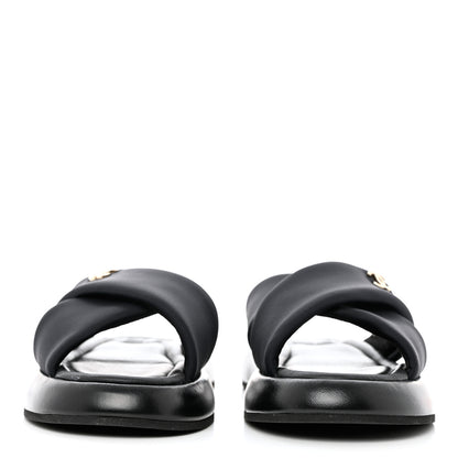 Chanel Fabric CC Mules Sandals 41 Black 2 of 10