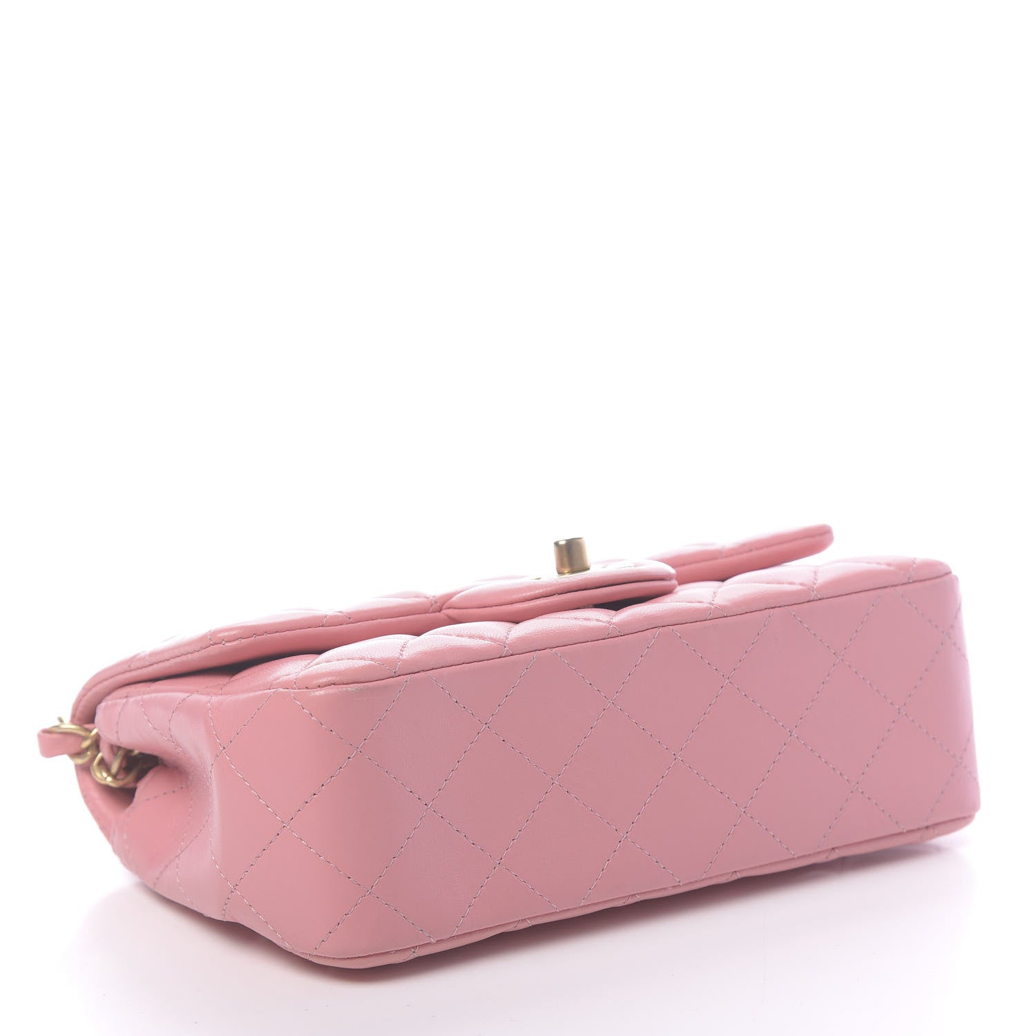 Chanel Lambskin Quilted Mini Rectangular Flap Pink 4 of 11