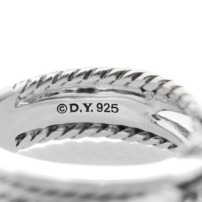 David Yurman Sterling Silver Diamond X Crossover Ring 50 5.25 7 of 8