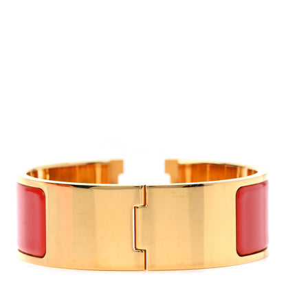 Hermes Enamel Wide Clic Clac H Bracelet PM Red 3 of 5