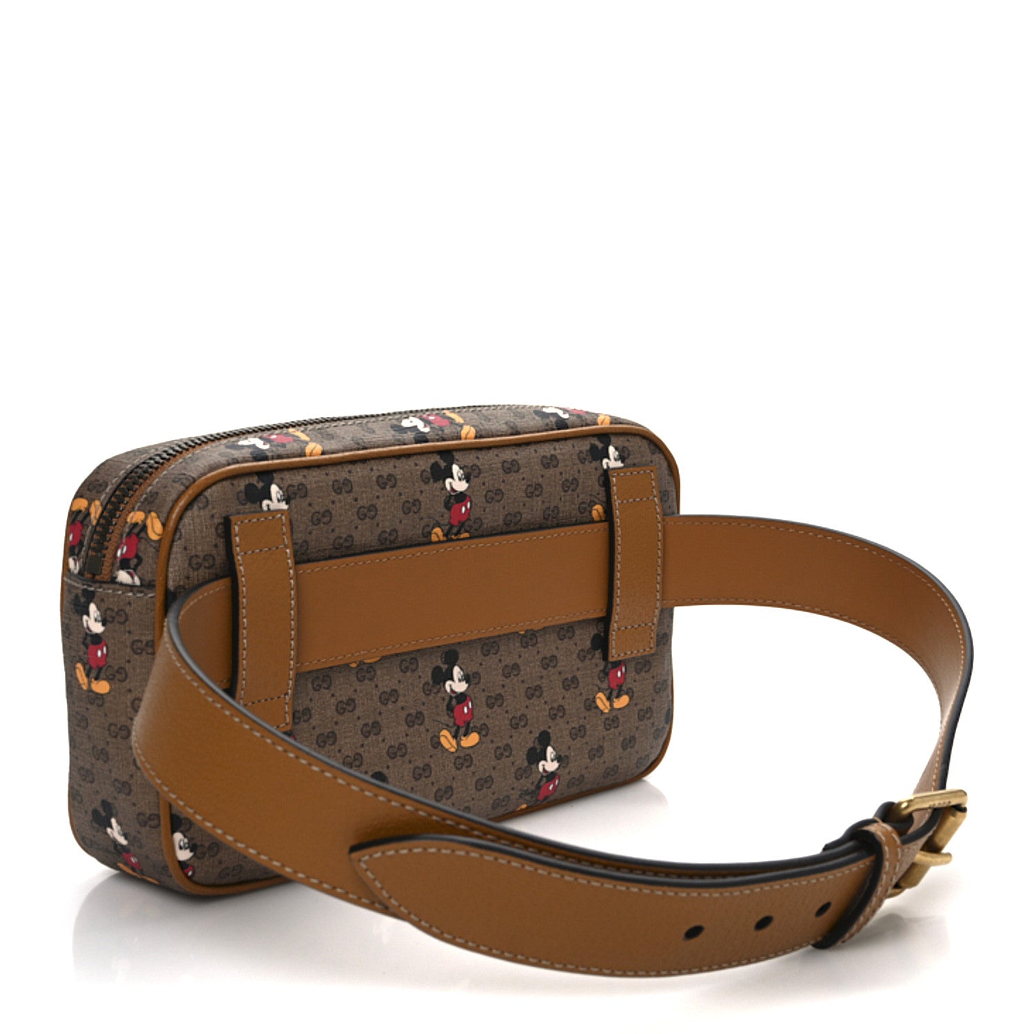 Gucci X DISNEY Mini Vintage GG Supreme Monogram Mickey Mouse Small Belt Bag 85 34 Beige Vintage Sun Oil 3 of 10