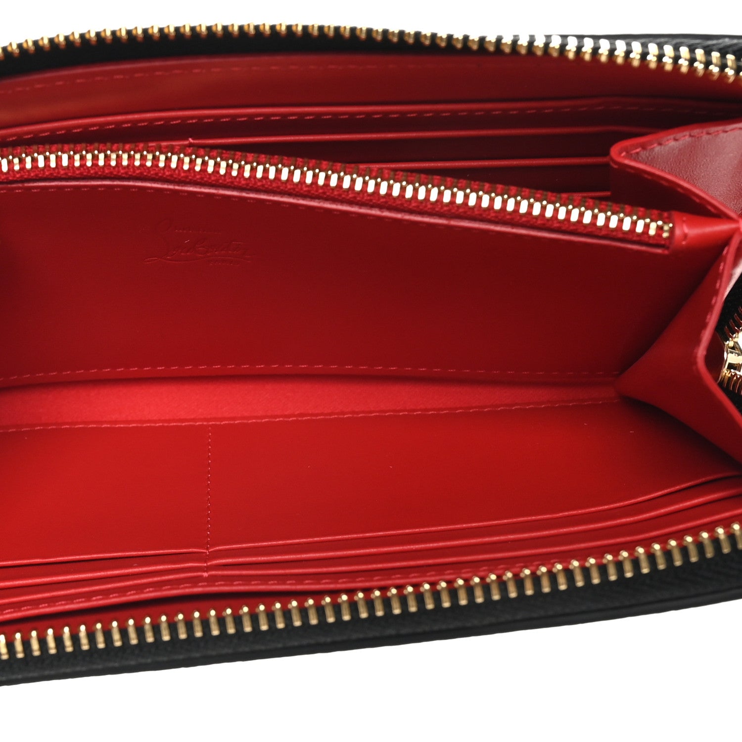 Christian Louboutin Calfskin Empire Leopard Panettone Zip Around Wallet Brown Gold 5 of 7