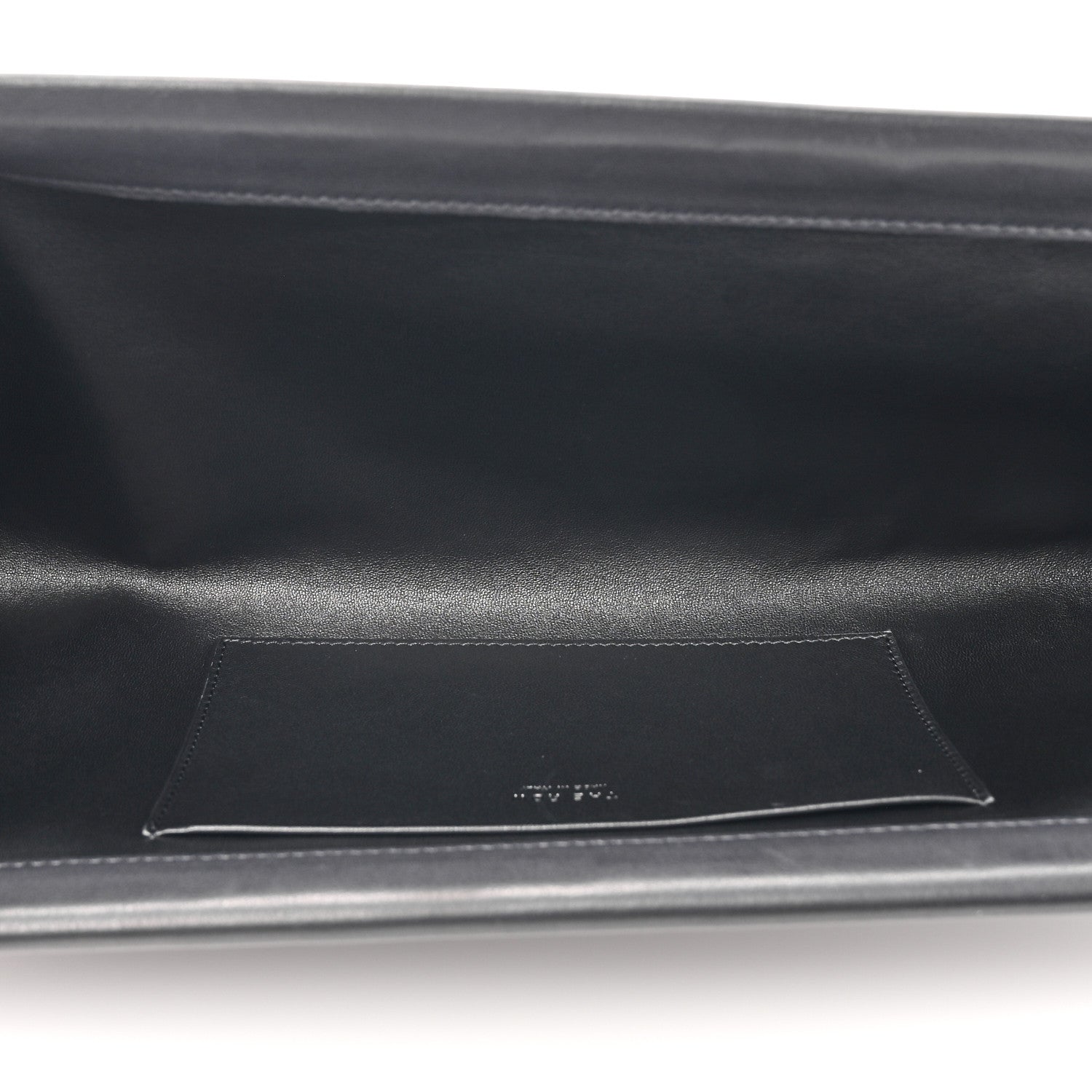 The Row Polished Saddle Calfskin Flat Soft Clutch  Black 5 of 6