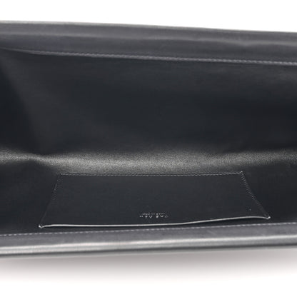 The Row Polished Saddle Calfskin Flat Soft Clutch  Black 5 of 6