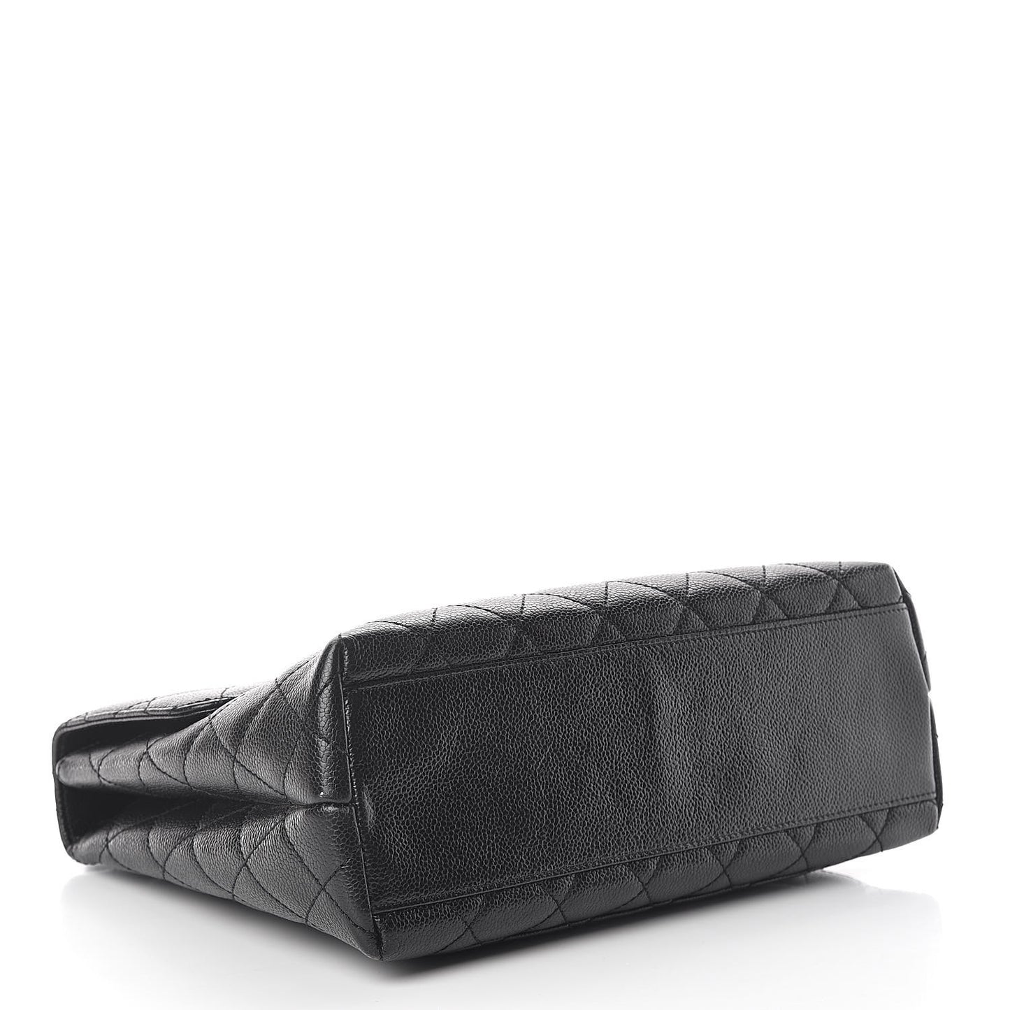 Caviar Quilted Jumbo Kelly Flap Black