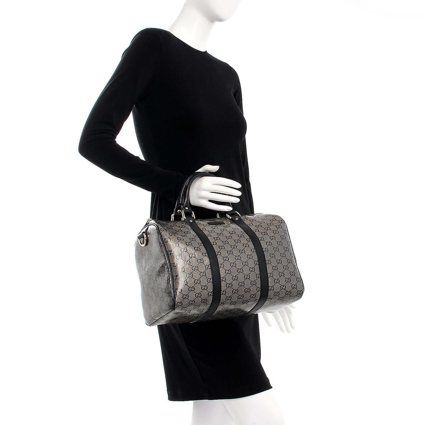 Crystal Monogram Medium Joy Boston Black
