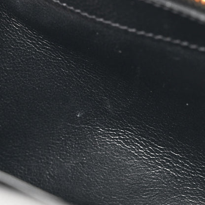 Saint Laurent Grain De Poudre Matelasse Chevron Monogram Chain Wallet Black 12 of 15