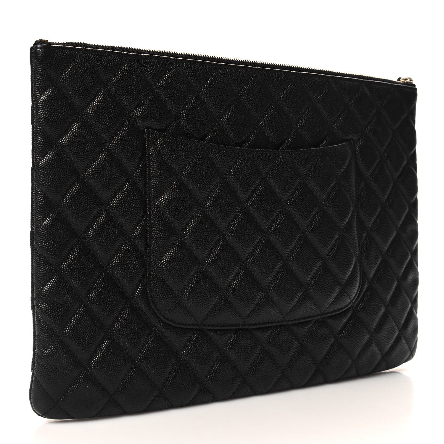 Chanel Caviar Quilted Large Cosmetic Case Black 3 of 7