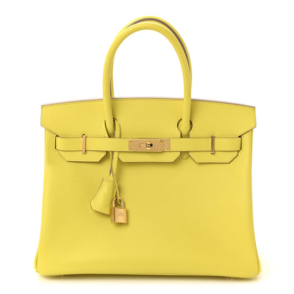 Hermes Epsom BIRKIN 30 Lime 1 of 11