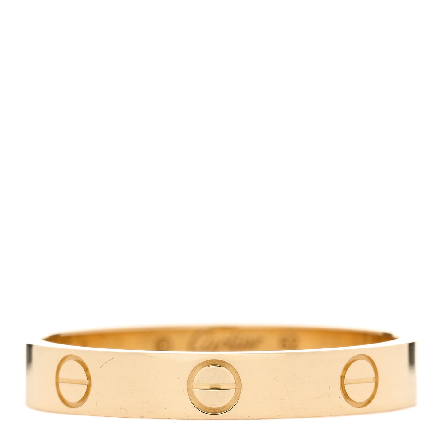 18K Yellow Gold 3.5mm LOVE Wedding Band Ring 62 10
