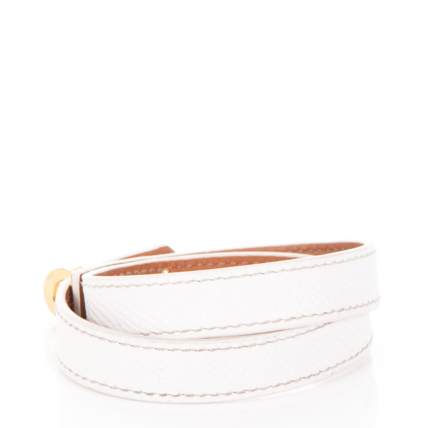 Epsom Kelly Double Tour Bracelet M White
