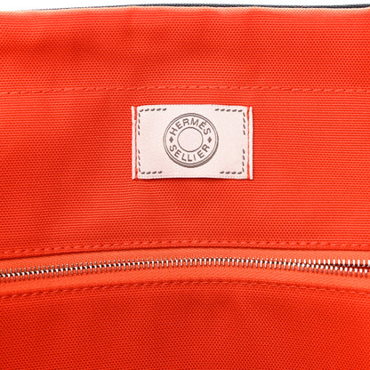 Hermes Toile Sac De Pansage Groom Bleu Navy Feu 8 of 15