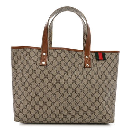 Gucci GG Plus Monogram Medium Signature Web Loop Tote Brown 1 of 19