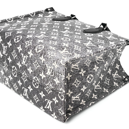 Louis Vuitton Monogram Jacquard Denim Onthego MM Black 10 of 11