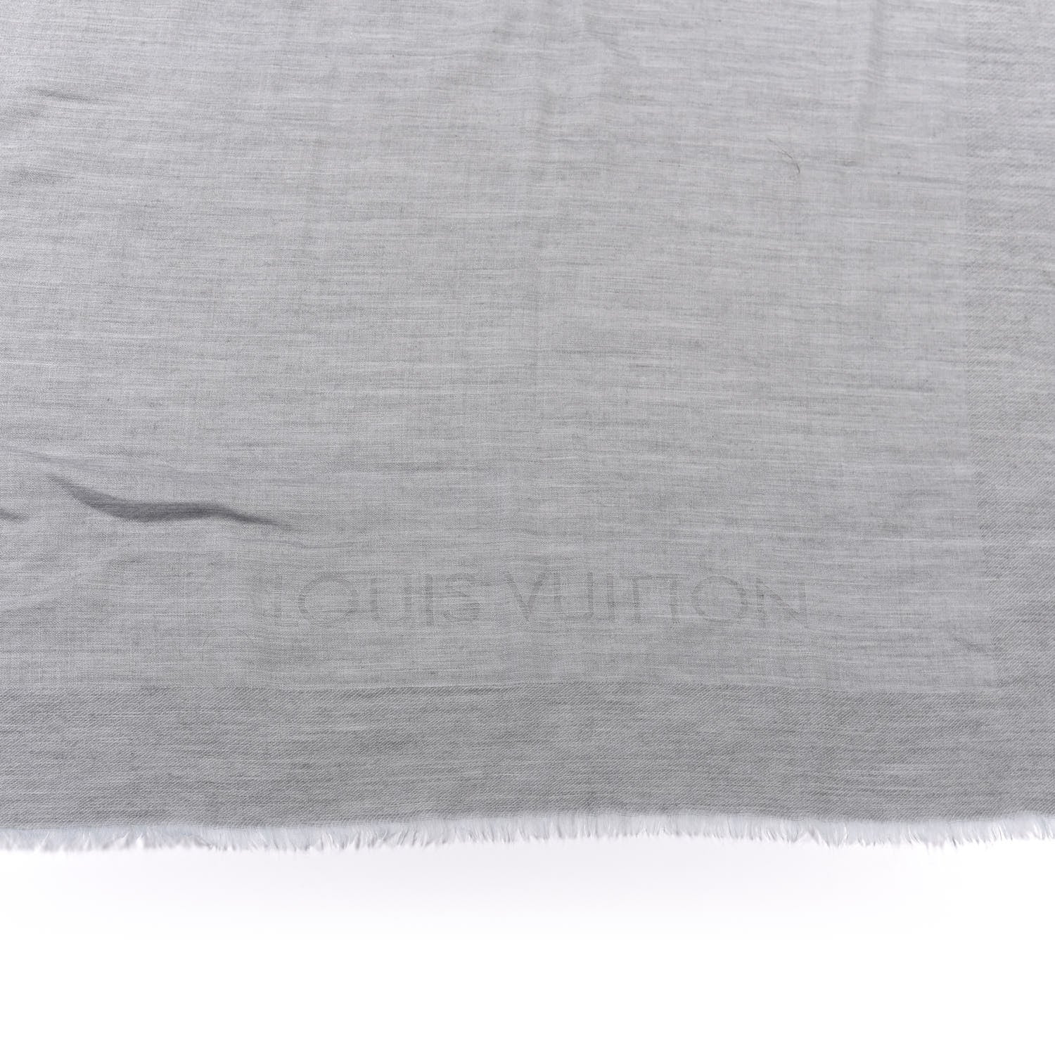 Louis Vuitton Woven Cashmere Travel Shawl Grey 3 of 4