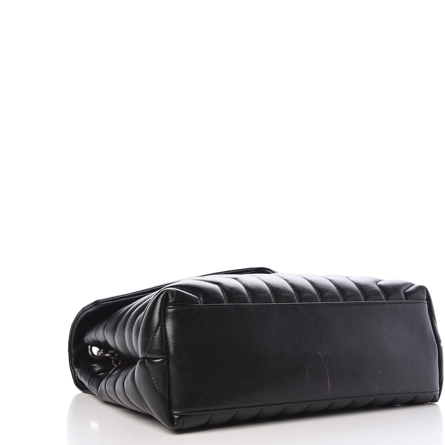 Calfskin Y Quilted Monogram Medium Loulou Chain Satchel Black