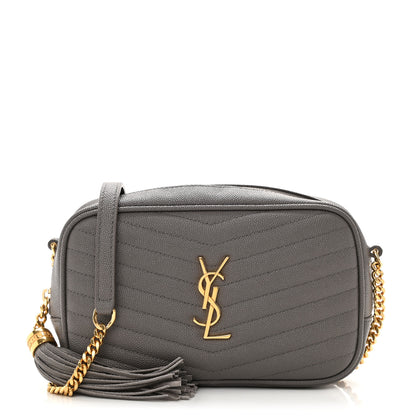 Saint Laurent Grain De Poudre Matelasse Monogram Mini Lou Camera Bag Fog 1 of 10