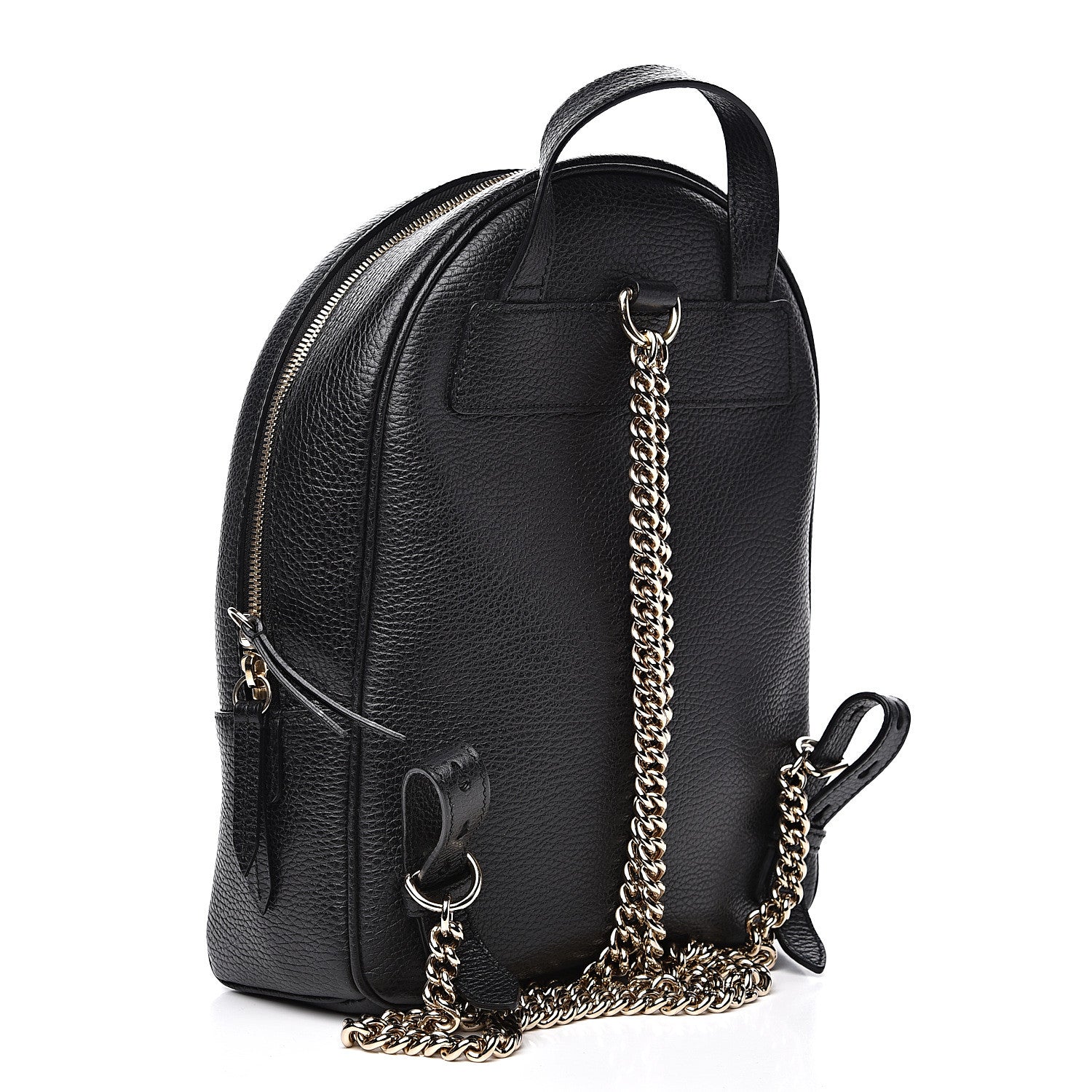 Gucci Pebbled Calfskin Soho Chain Backpack Black 2 of 10