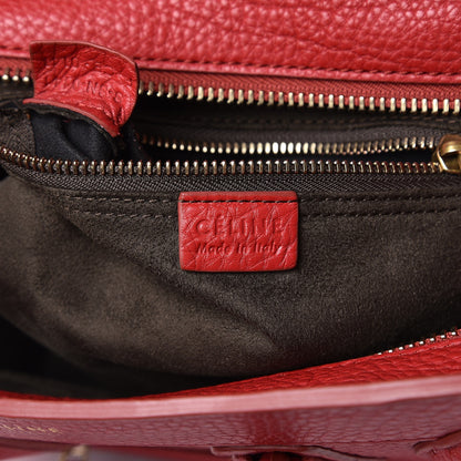 Celine Baby Grained Calfskin Micro Luggage Red 7 of 7
