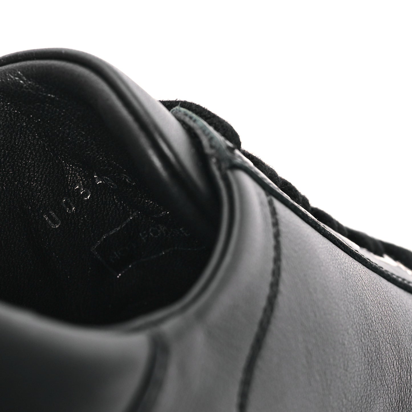 Calfskin Womens Sneakers 36 Black