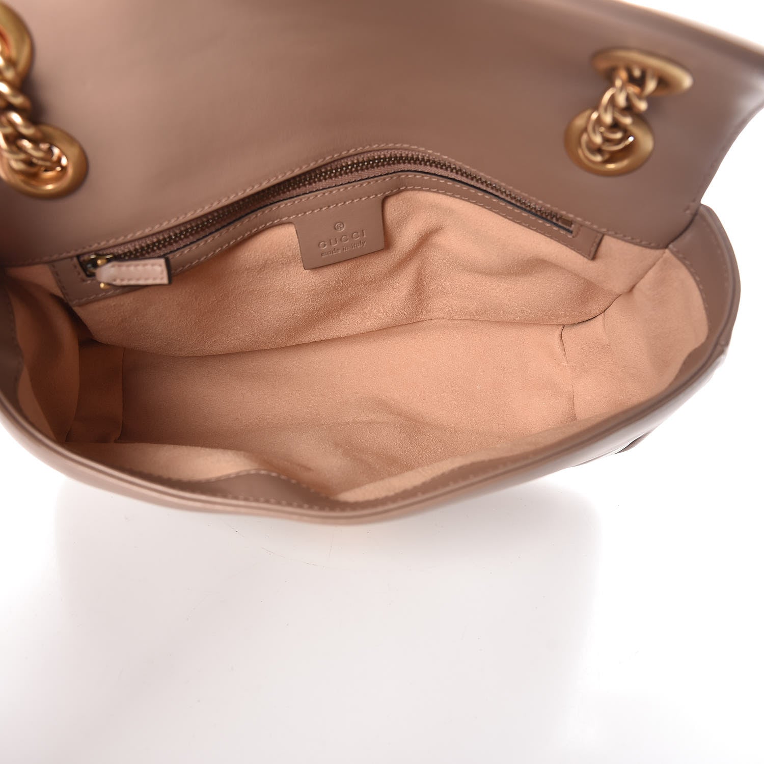 Gucci Calfskin Matelasse Small GG Marmont Shoulder Bag Porcelain Rose 7 of 9