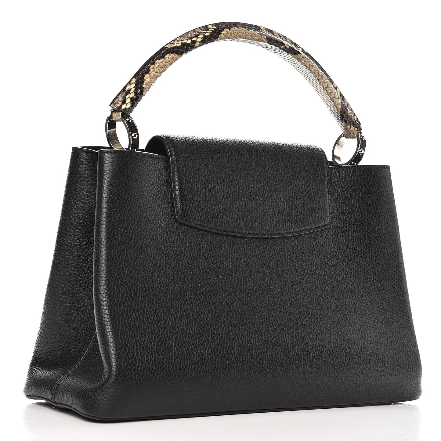 Taurillon Python Capucines MM Black