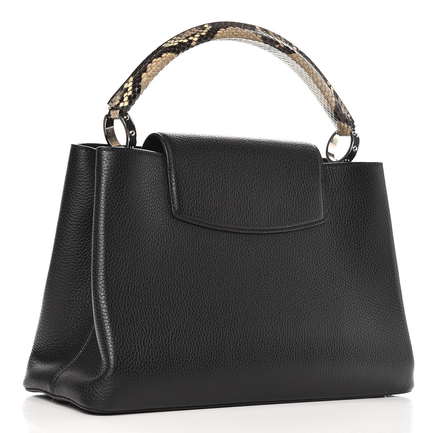 Louis Vuitton Taurillon Python Capucines MM Black 3 of 6