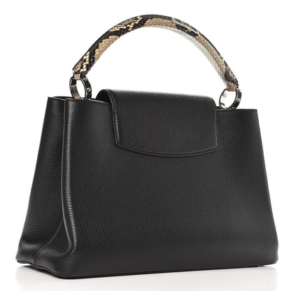 Louis Vuitton Taurillon Python Capucines MM Black 3 of 6