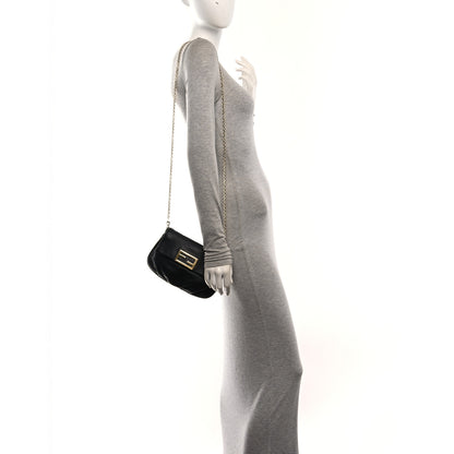 Fendi Vitello Flamingo Fendista Pouchette Crossbody Black 2 of 10
