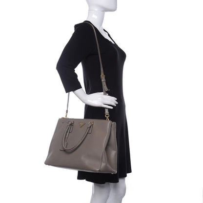 Prada Saffiano Large Galleria Double Zip Tote Argilla 2 of 11