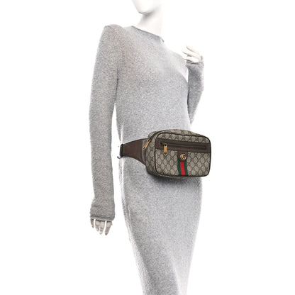 Gucci Soft GG Supreme Monogram Medium Ophidia Belt Bag Dark Brown 2 of 10