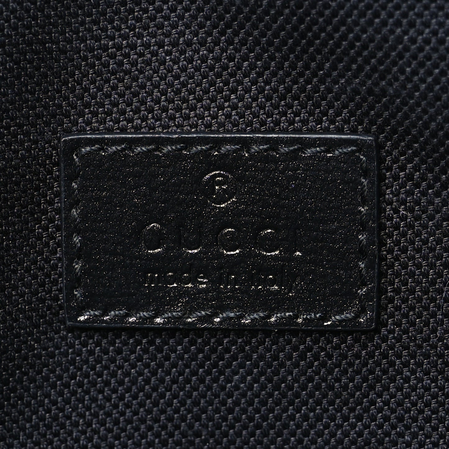 GG Supreme Monogram Textured Calfskin Retro Interlocking G Belt Bag Black